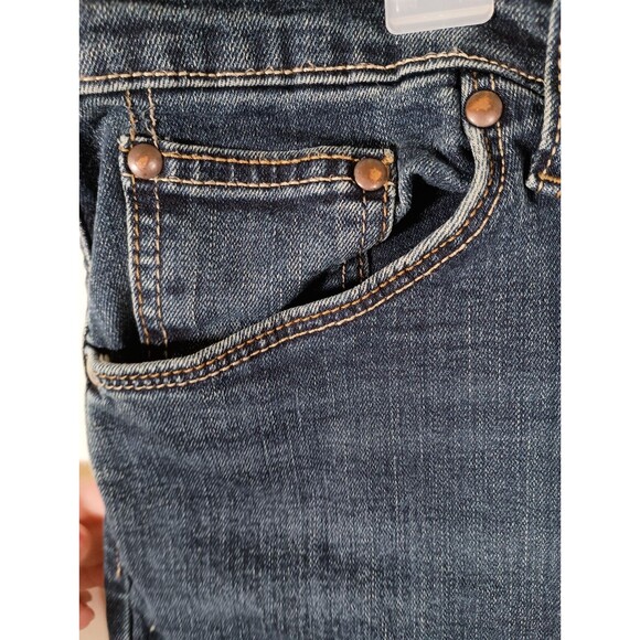 Wrangler Mens Slim Straight Denim Medium Wash Zip Blue Jeans Size 42 X 30 - Picture 4 of 7